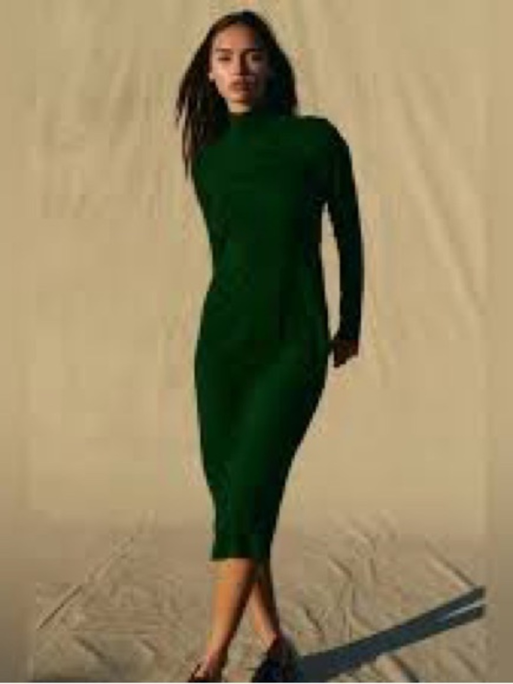 Free People green turtleneck dress Size M